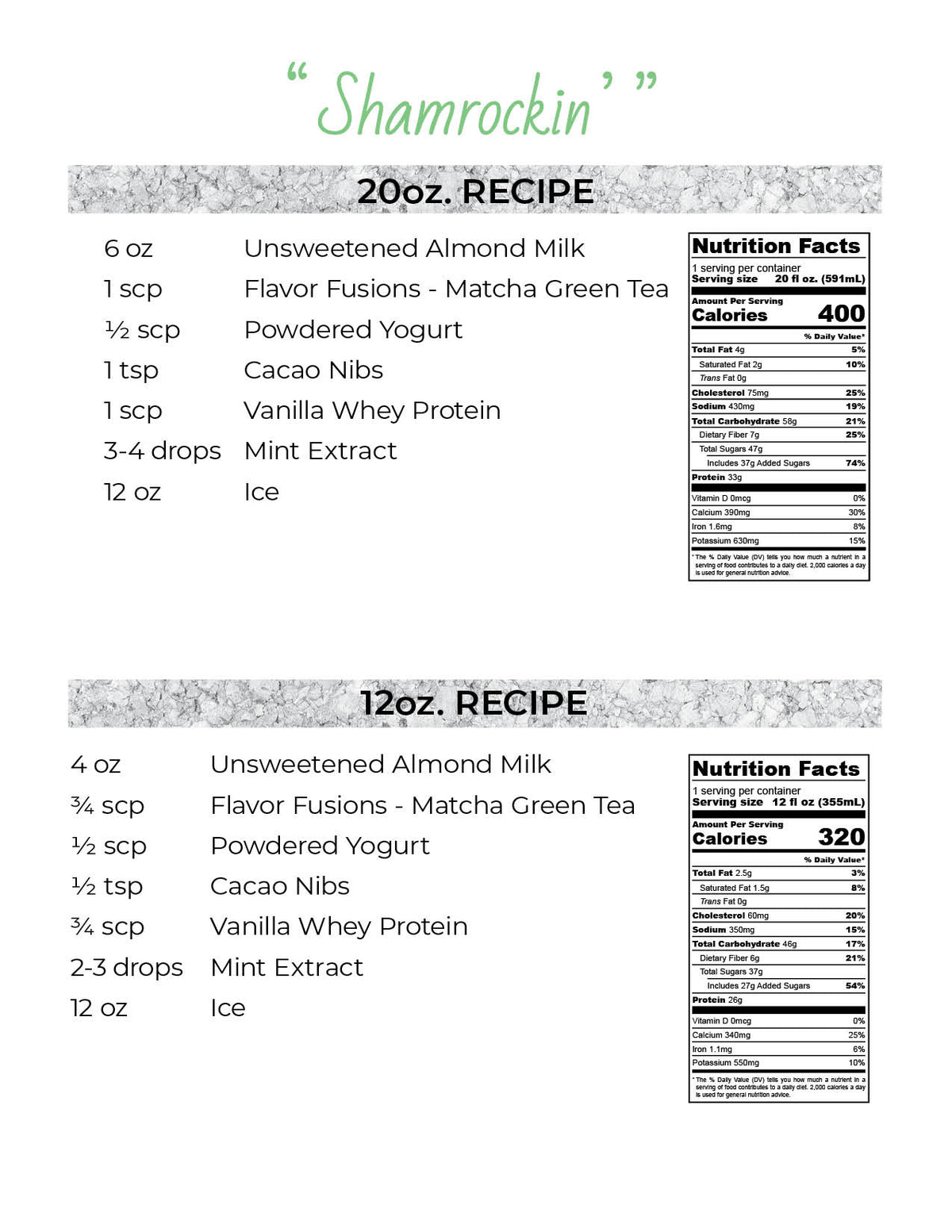 Pfc Shake Shake of the Month Counter Card - March – PFC Orders