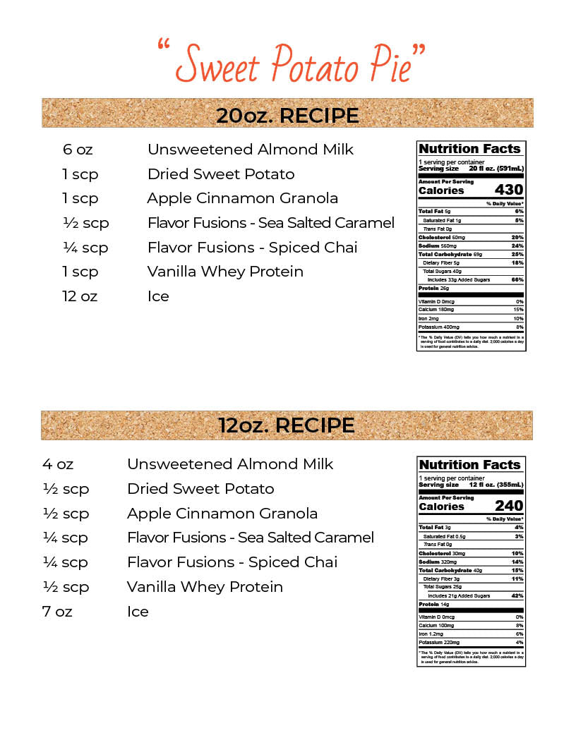 Sweet Potato Pie Counter Card