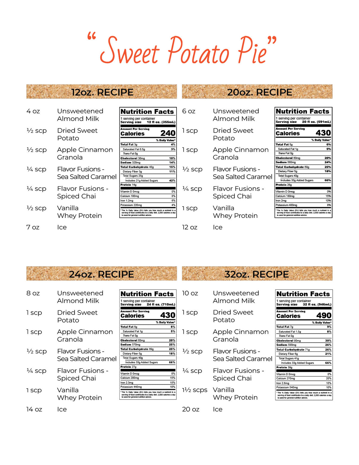Sweet Potato Pie Counter Card