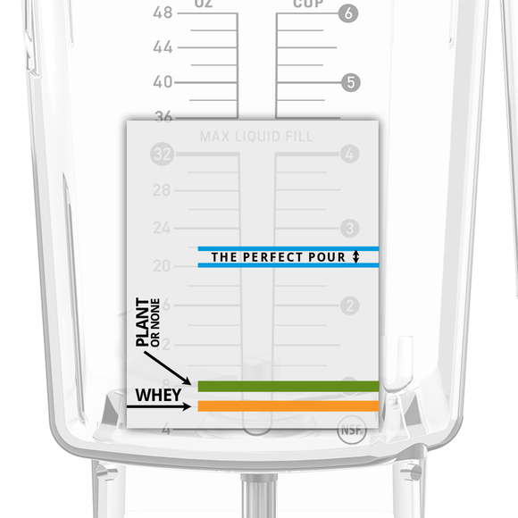 Perfect Pour Label for WildSide Blender Jar
