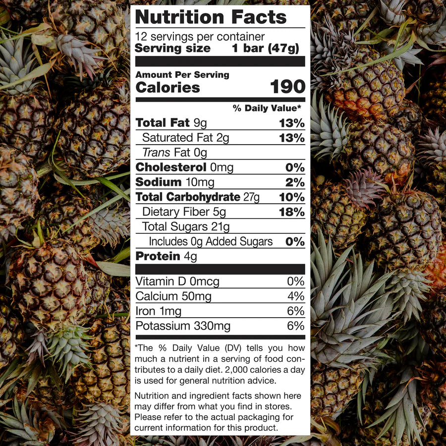 Jones Bar Organic Pineapple & Coconut - 12ct
