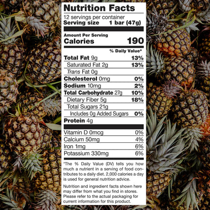 Jones Bar Organic Pineapple & Coconut - 12ct