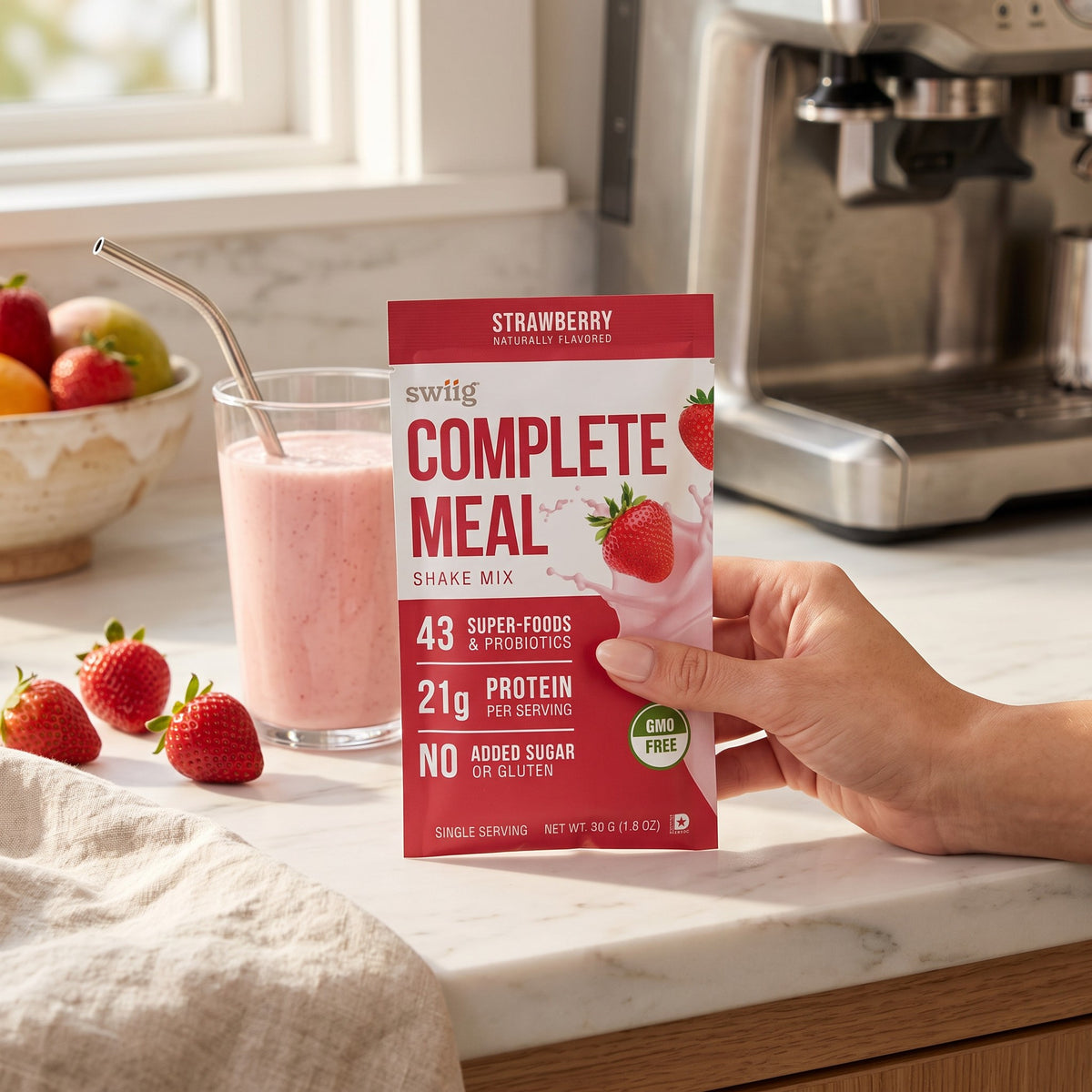 swiig Complete Meal Single Serve Strawberry