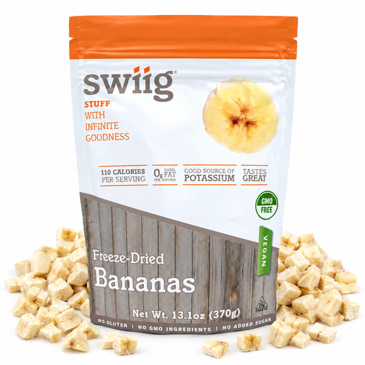 swiig Freeze-Dried Bananas - 13.1 oz bag