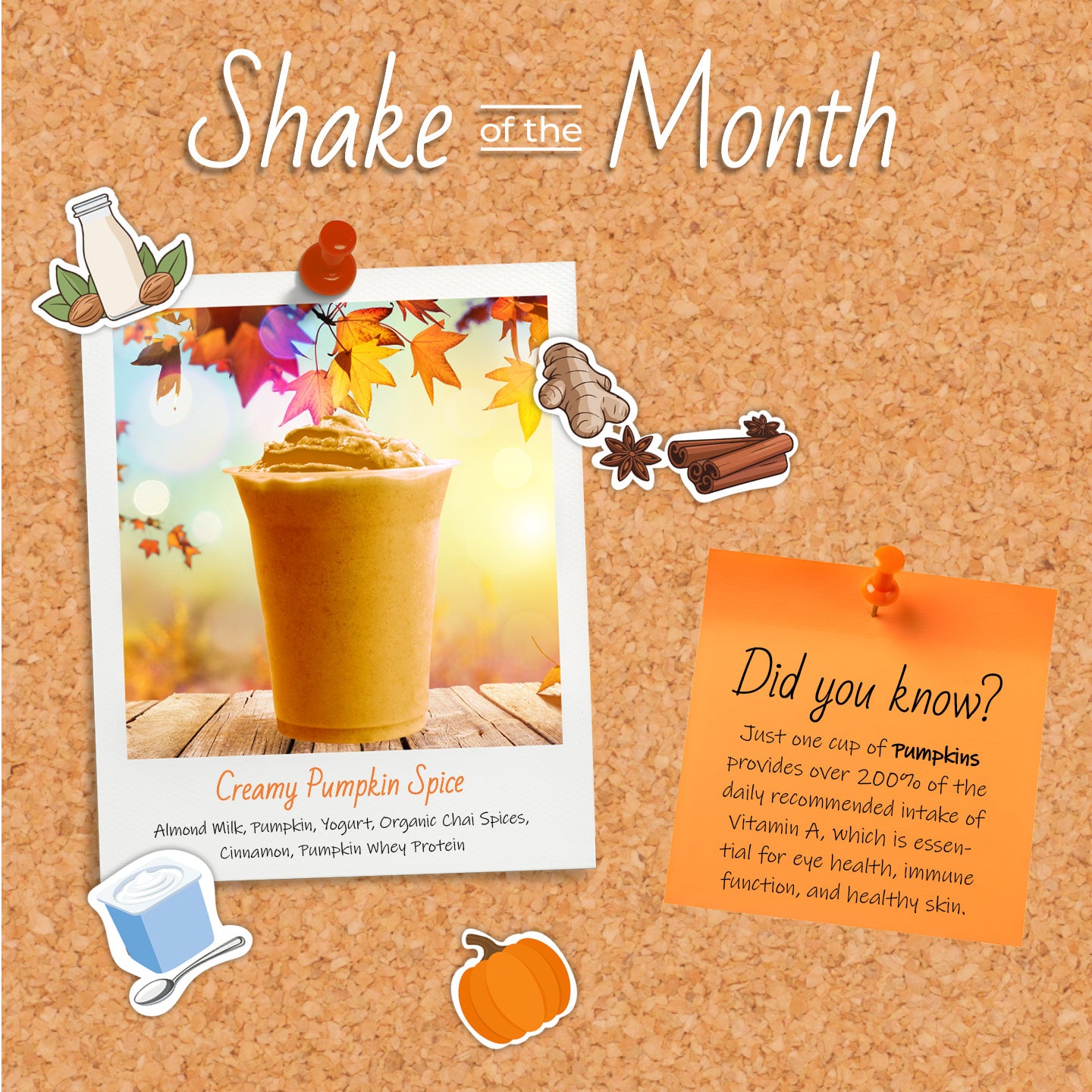 Creamy Pumpkin Spice Counter Card