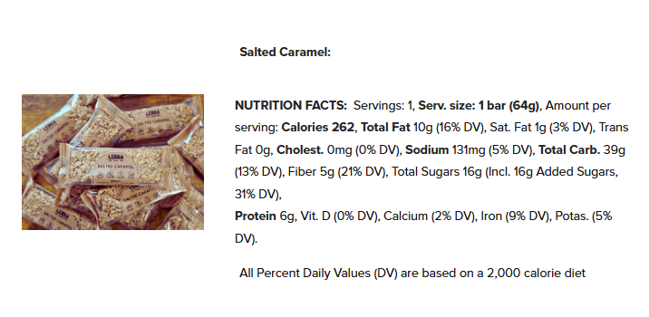 Lenka Bar Salted Caramel 12ct