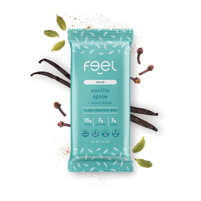 Feel Bar Vanilla Spice (previously Coconut Chai Bliss + Kava) - 10ct