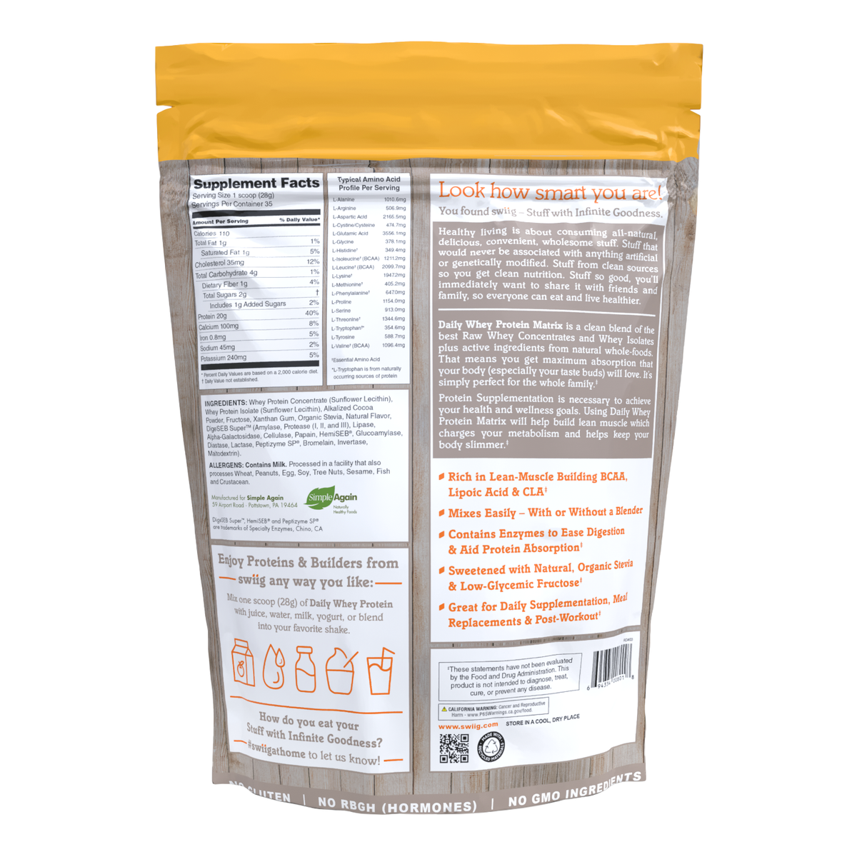 swiig Daily Whey Matrix Chocolate