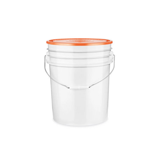 White Pails w/Orange Lids for 20lb Protein