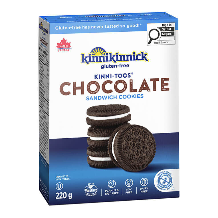 KinniTOOS Gluten Free Chocolate Sandwich Cookies 8oz