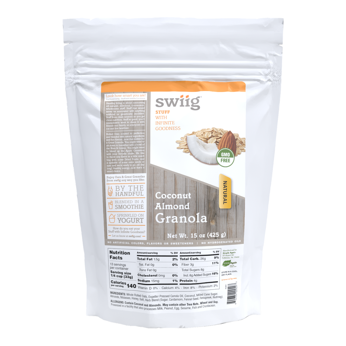 swiig Coconut Almond Granola 15oz