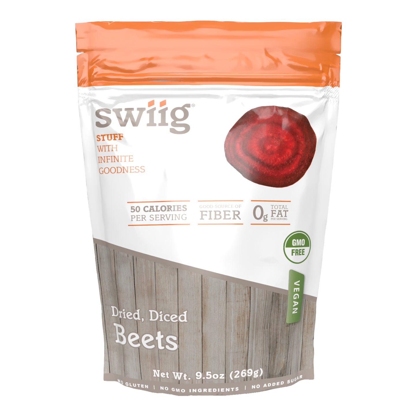 swiig Dried, Diced Beets - 1lb bag