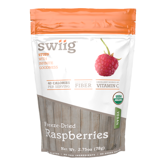 swiig Freeze Dried Raspberries - 2.75oz bag