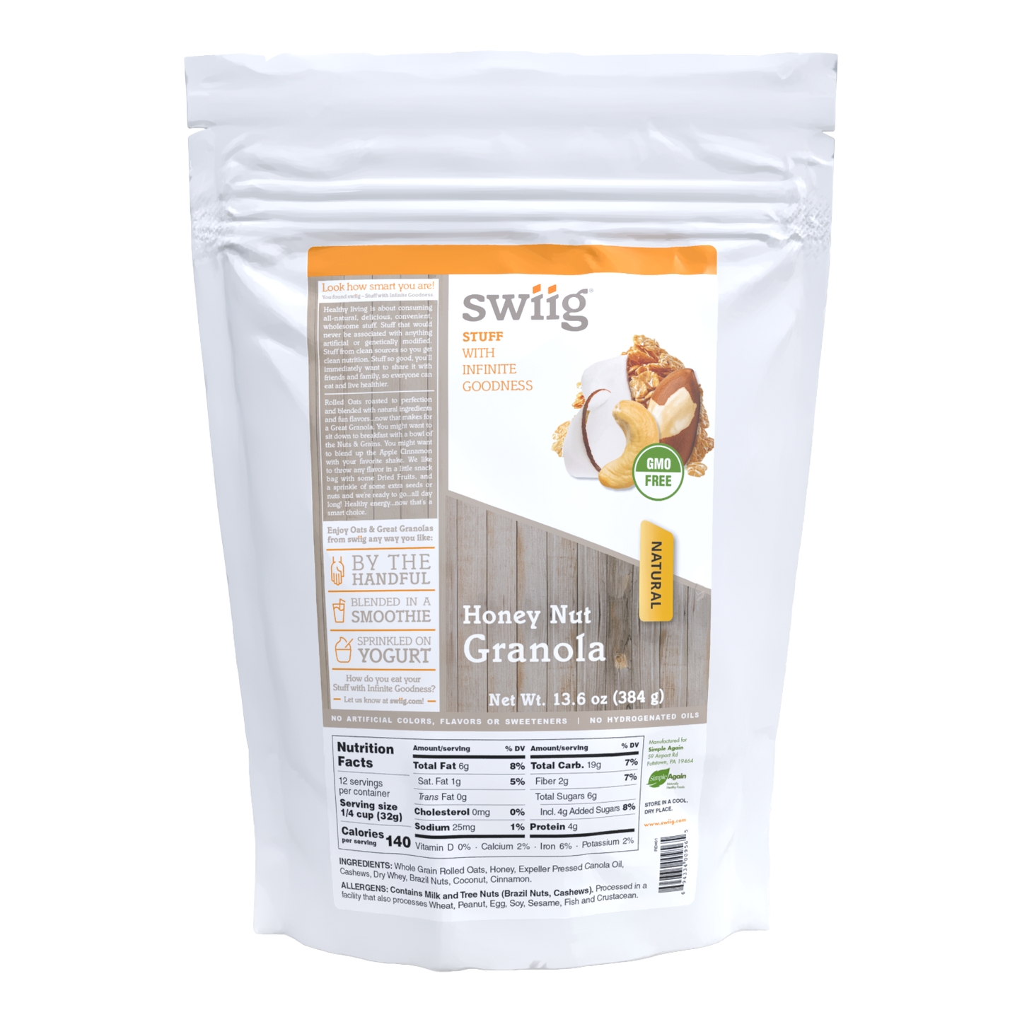 swiig Honey Nut Granola - 13.6oz