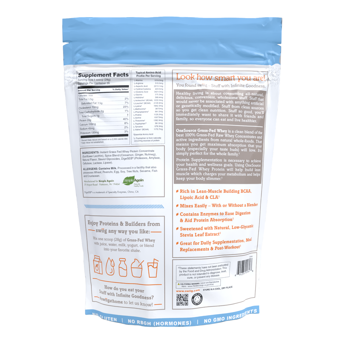 swiig OneSource Whey Pumpkin 2.2lb