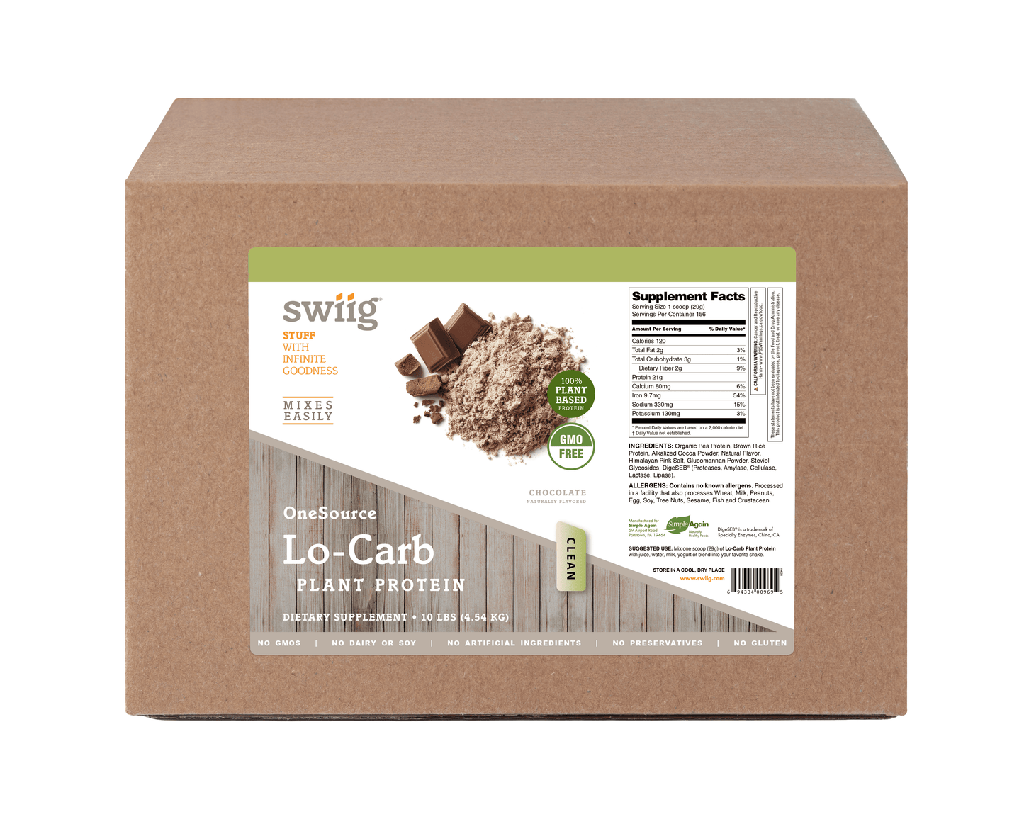 OneSource LoCarb Plant Chocolate 10lb