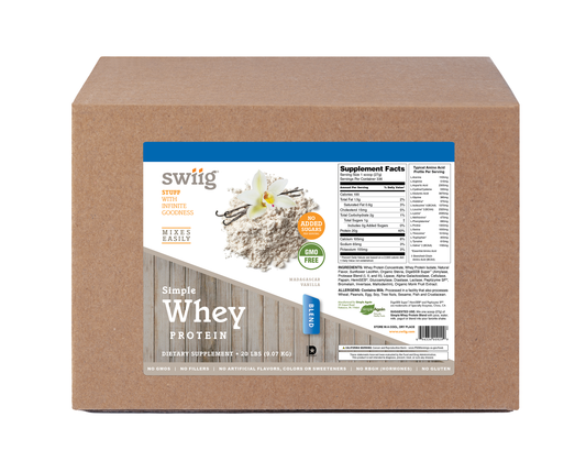 swiig Simple Whey No Sugar Added Vanilla - 20lb