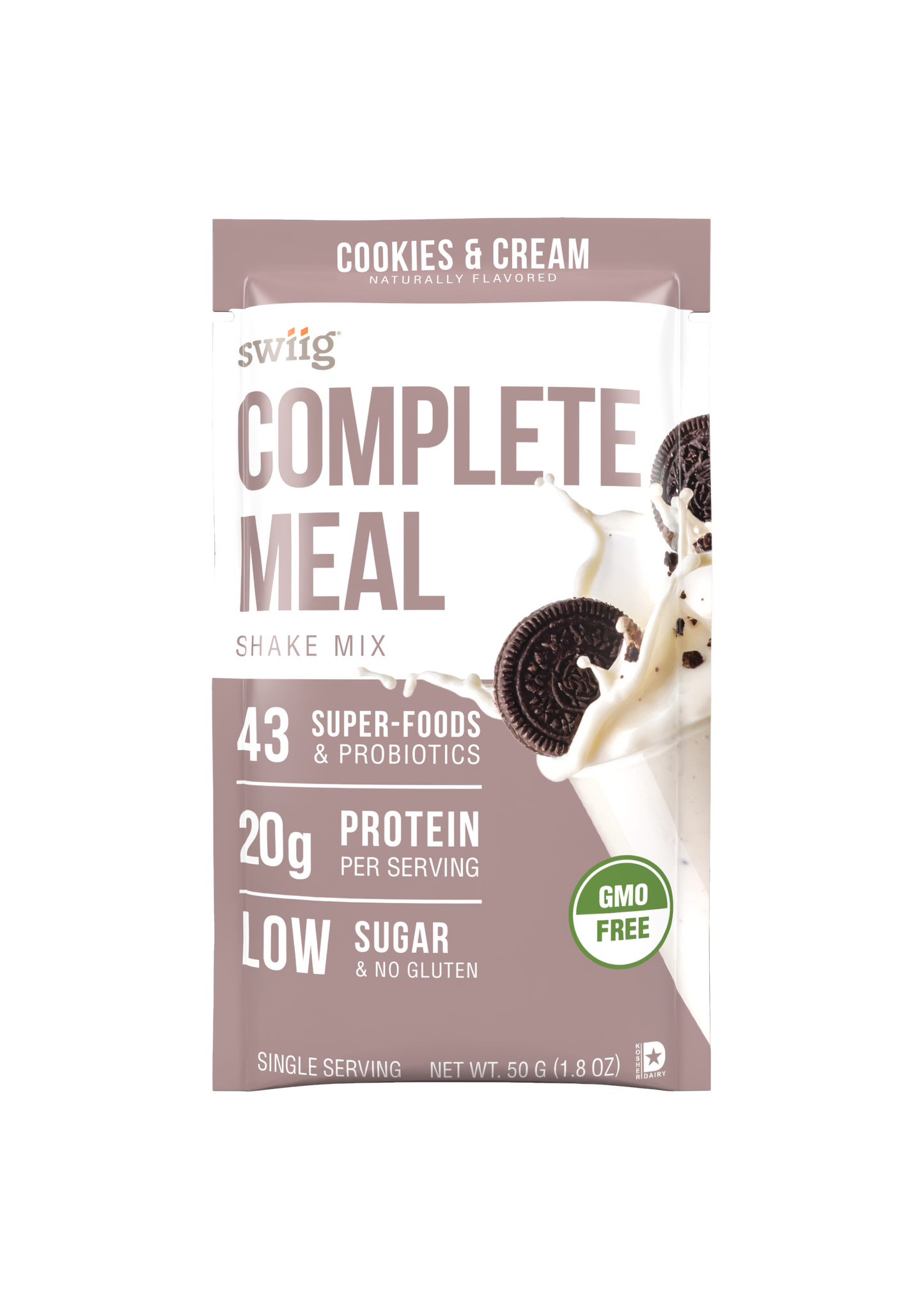 swiig Complete Meal Single Serve Cookies & Cream - 8 Pack