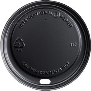 12/16/20oz Dome Black Lids for Hot Cups - 1200ct