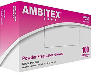 Latex Gloves - No Powder - Medium 100ct