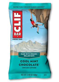 Clif Bar Cool Mint Chocolate w/ Caffeine - 12/box