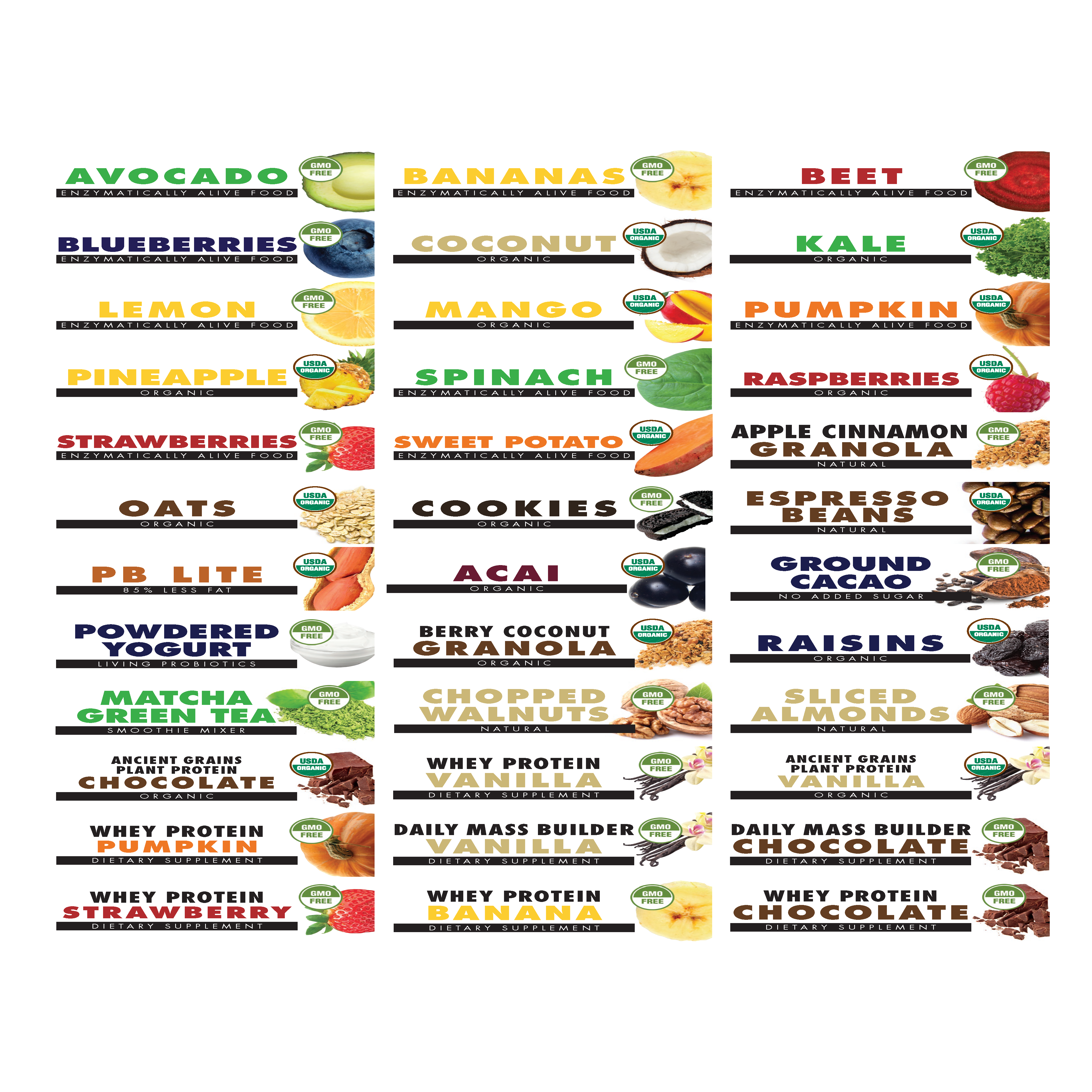 Labels for OXO Startup Containers – PFC Orders
