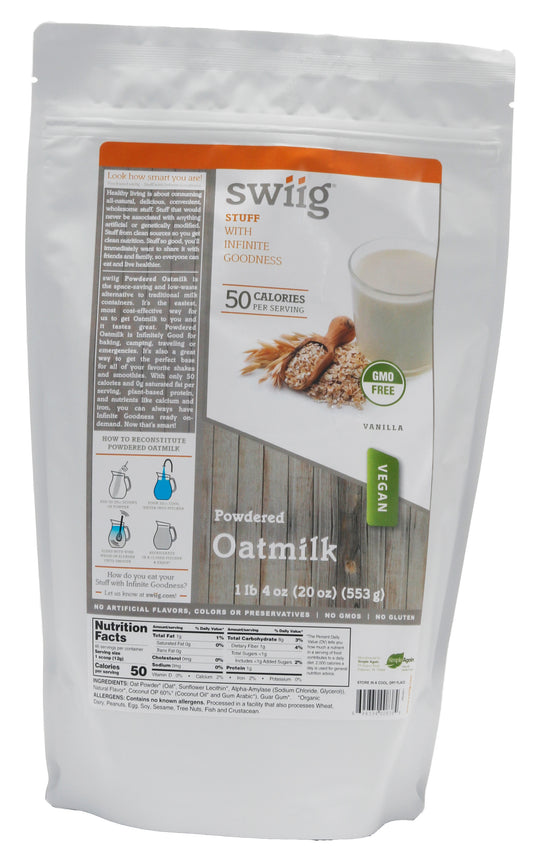 swiig Organic Oat Milk Vanilla Powder - 1lb 4oz