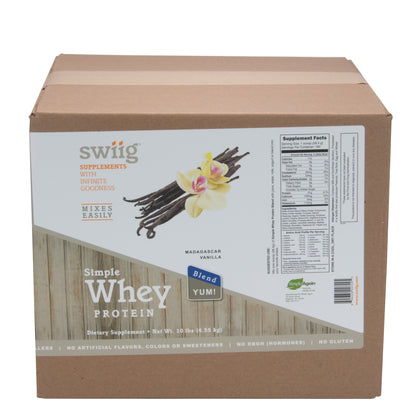 swiig Simple Whey No Sugar Added Vanilla - 10lb