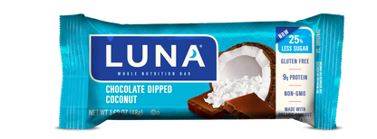 Luna Bar Chocolate Dipped Coconut - 15ct