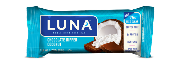 Luna Bar Chocolate Dipped Coconut - 15ct