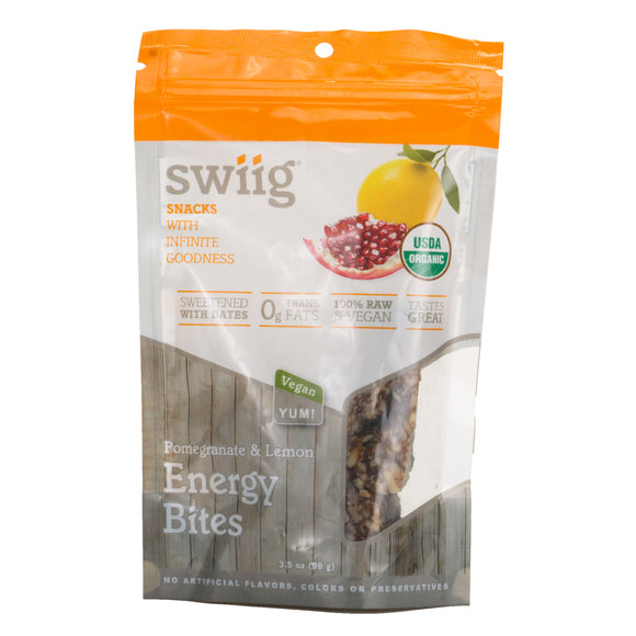 swiig Energy Bites Pomegranate & Lemon 3.5oz - 6ct