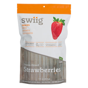 swiig Dried, Diced Strawberries - 7.5oz bag