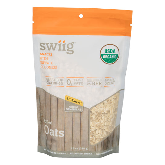 swiig Organic Rolled Oats - 12oz